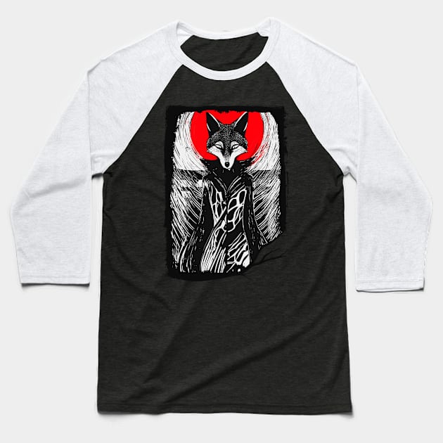 Wild Fox Baseball T-Shirt by Bongonation